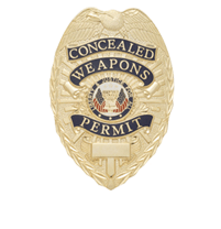 CONCEALED WEAPONS PERMIT TEARDROP SHIELD